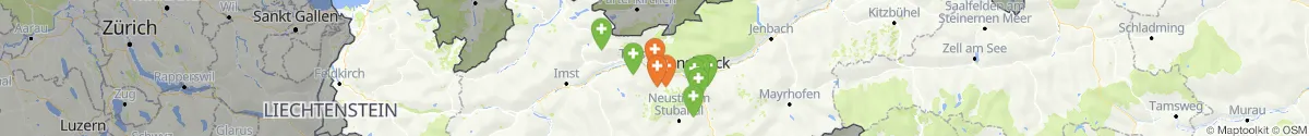 Kartenansicht für Apotheken-Notdienste in der Nähe von Seefeld in Tirol (Innsbruck  (Land), Tirol)